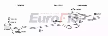 Система выпуска ОГ EuroFlo VWGOL20D 0104LHD